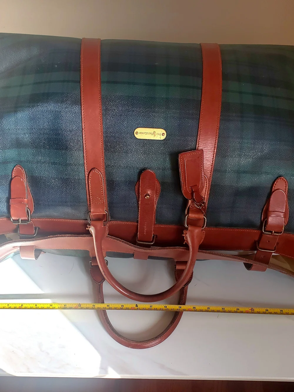 Vintage Polo Ralph Lauren Cult Collector Blackwatch Plaid Week-Away Duffel